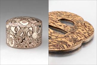 Wolf.mokume box with button and billet
